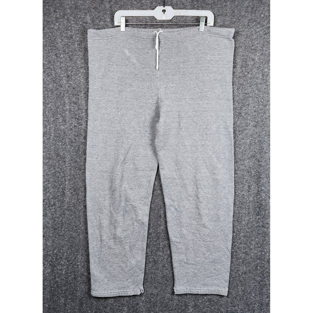 Jerzees Sweatpants Mens XL Gray Vintage Tri-Blend Drawstring Joggers Flaws